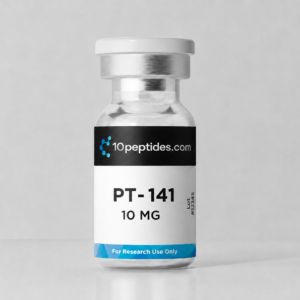 PT-141 10 mg research use only vial from 10peptides.com
